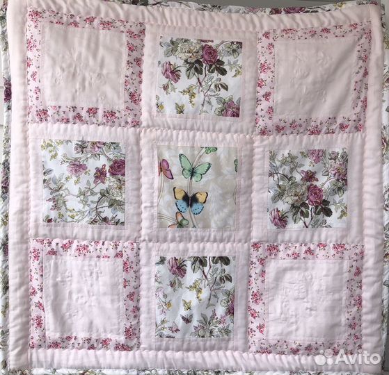 Одеяло детское лоскутное в ретро-стиле