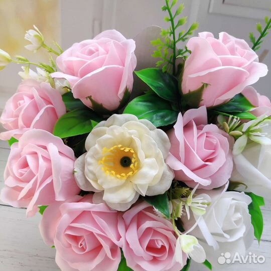 Букет из мыльных цветов