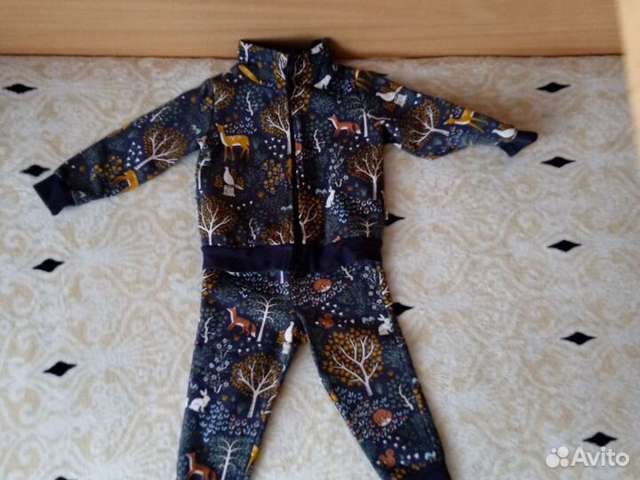 Теплый флисовый костюм для девочки, принцессы