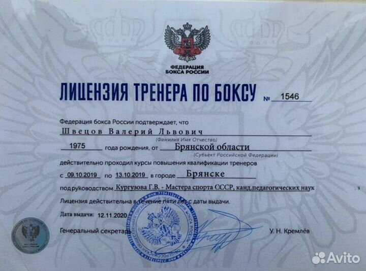 Тренер по боксу