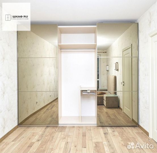 Шкаф распашной с фрезерованными фасадами