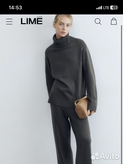 Свитер с гордом ангора шерсть S lime новый