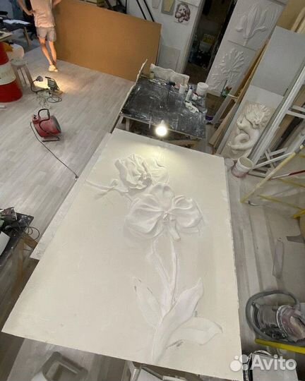 Барельеф / Панно Две орхидеи