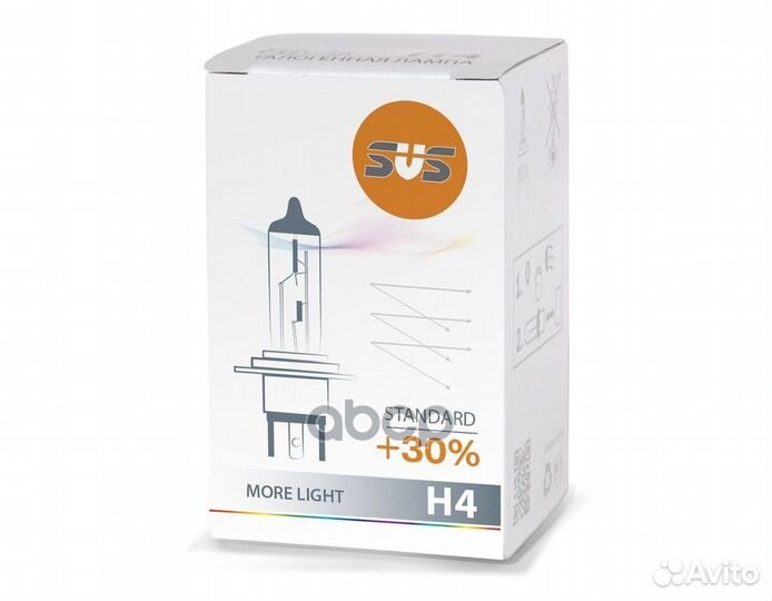 Лампа галогеновая головного света H4 P43t 3200K