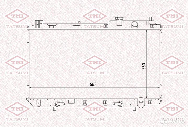 Радиатор охлаждения honda CR-V 95