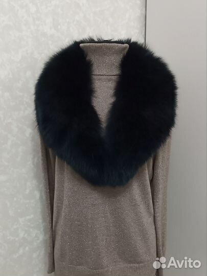 Воротник песец чёрный