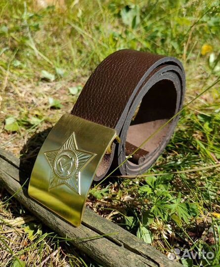 Ремень кожаный солдатский