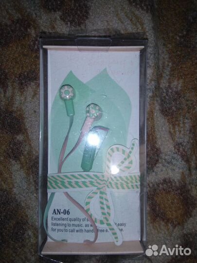 Гарнитура с микрофоном новая бирюзовая розовая