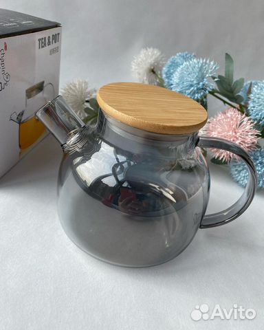 Чайник заварочный из жаропрочного стекла 1 л