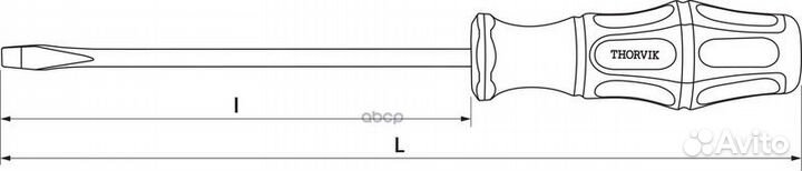 Отвертка стержневая шлицевая, SL3х100 мм SDL310