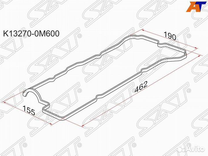 Прокладка клапанной крышки NS GA16DE, 94- B14 /B1