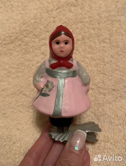 Елочные игрушки СССР дружба народов, винтаж