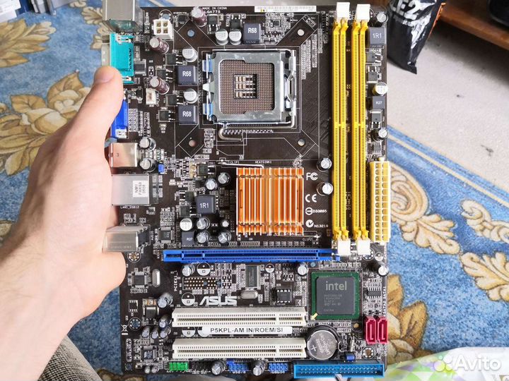 Материнская плата Intel NH82801 и блок пит. 500w