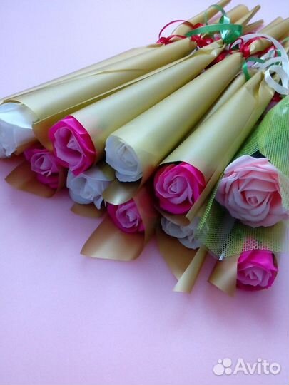 Букеты из мыльных роз