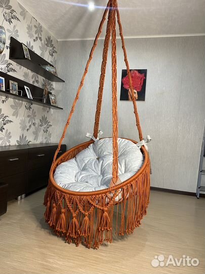 Гамак кресло макраме с подсветкой