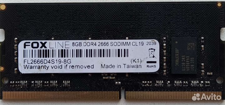 Оперативная память FOX line ddr4 8GB, NPC ddr2 2GB