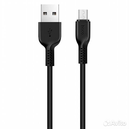 Кабель Hoco X13 microUSB 2.4A 1 метр черный KAB10
