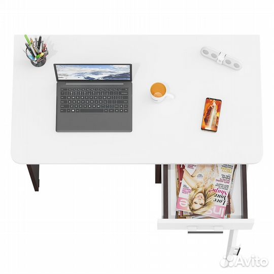 Стол письменный Мебельный Двор 1-09 цвет венге/белый шагрень, шхгхв 105х57х75 см