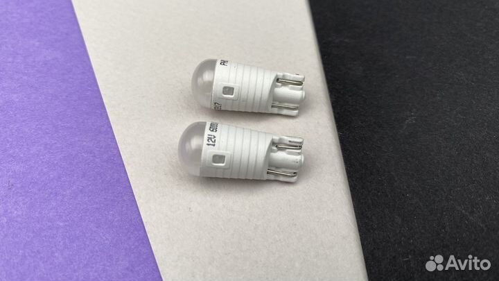 Габаритные лампочки LED T10 W5W Philips оригинал