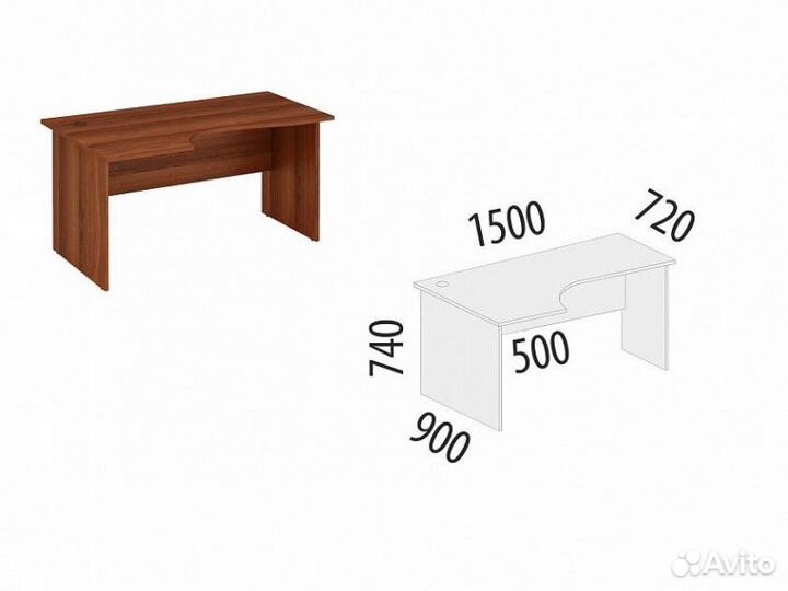 Стол угловой (лев) Альфа 62.22