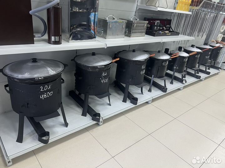 Печь под казан с трубой