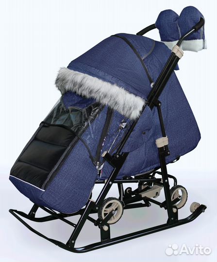 Санки коляска Галактика Glory Gloss