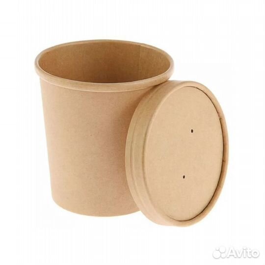 Супники крафт с крышкой