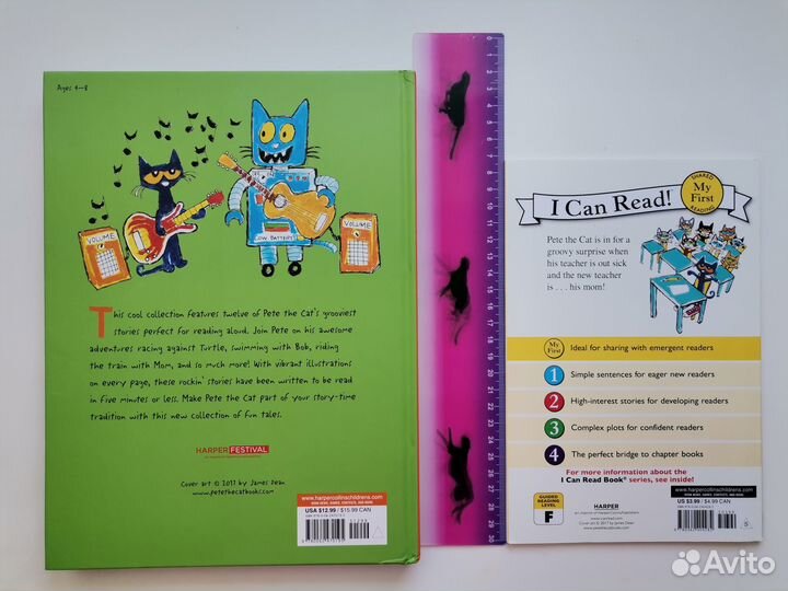 Pete the cat книги для детей на английском