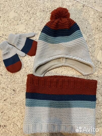 Комплект шапка и шарф для мальчика