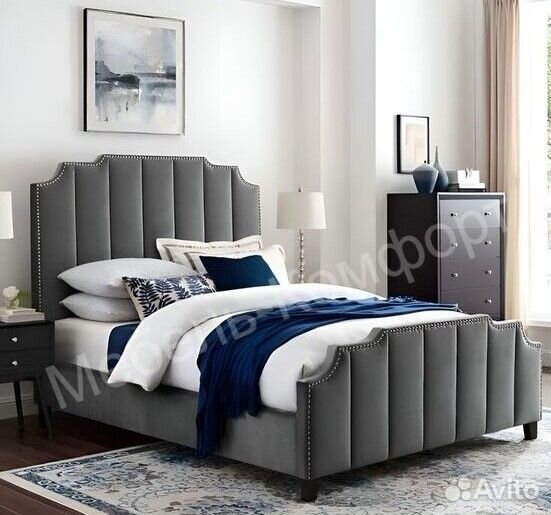 Дизайнерская двуспальная кровать для дома/ Хостела