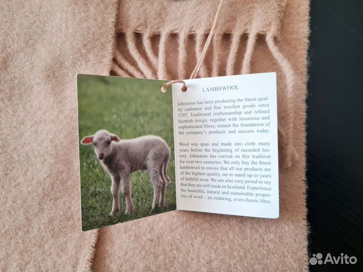 Новый шарф Johnstons с биркой 100% шерсть
