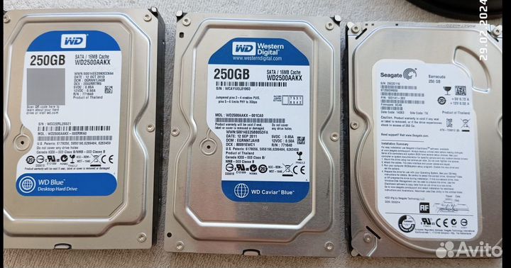 Жесткий диск 3,5 (компьютерный) HDD 250Gb