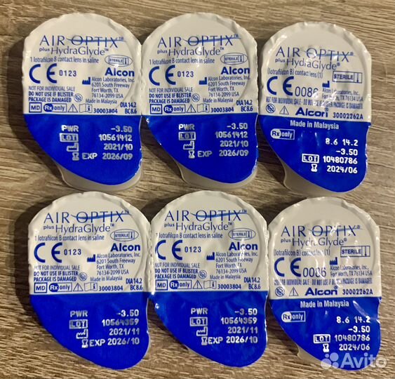 Линзы контактные Air optix