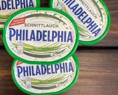 Сыр Philadelphia с зелёным луком цена за 1 шт