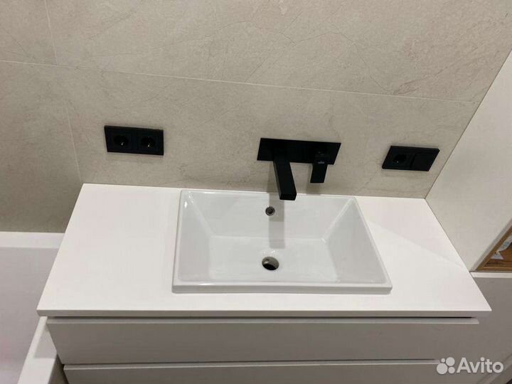 Каменная мойка для ванной