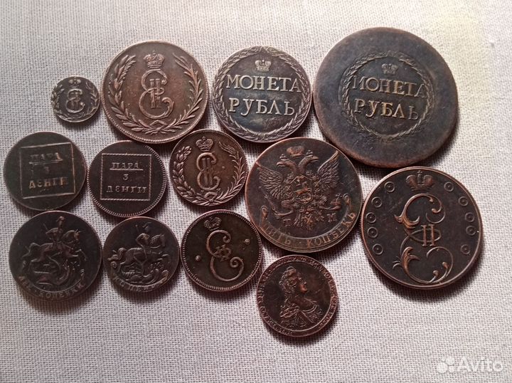 Копии медных монет Екатерина II (1762-1796)