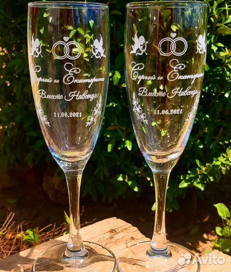 Лазерная гравировка бокалов