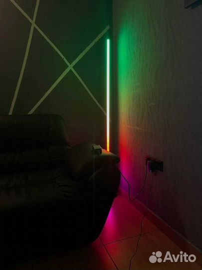 Cветодиодный круглый LEDtube RGB торшер 360/125см