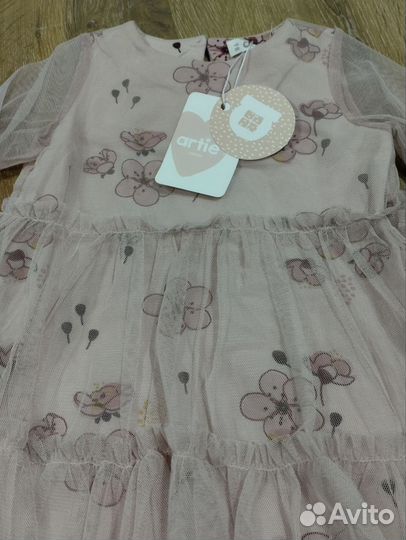 Нарядное платье для девочки на годик 86