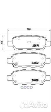 Колодки задние 440608H385 P56046 Brembo