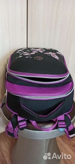 Рюкзак Котофей 02804090-20 черный-сиреневый