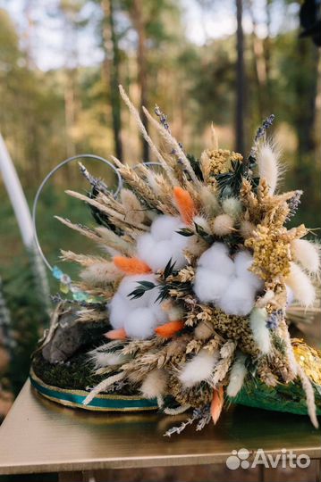 Свадебный букет из сухоцветов