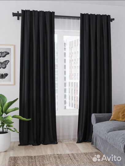 Однотонные интерьерные шторы