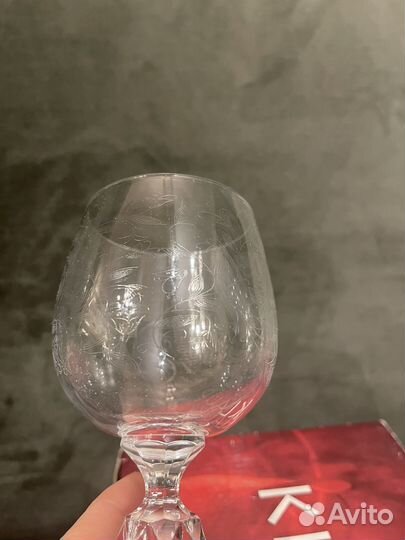 Бокалы рюмки богемия пантография хрусталь