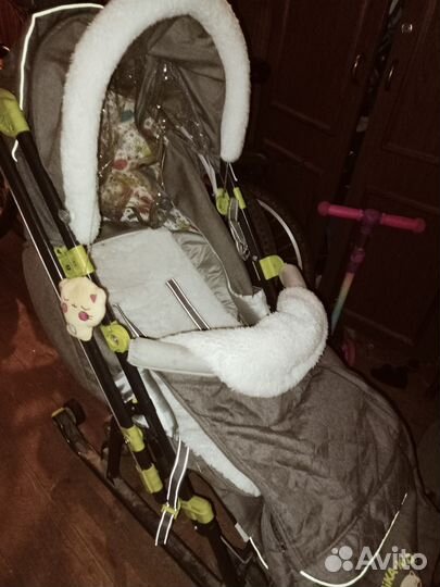 Детские санки коляска ника б/у