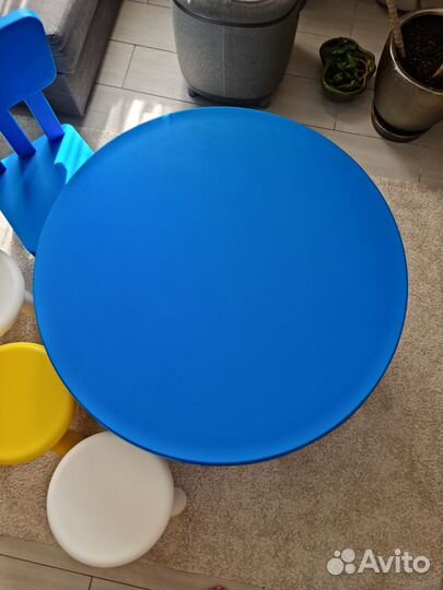 Детский столик, табуретки, стул икеа Маммут