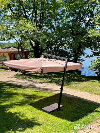 Зонты для дачи и сада на боковой опоре