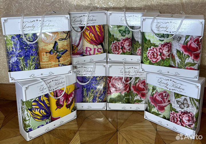 Вафельные полотенца кухонный подарочный набор