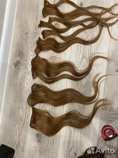 Волосы натуральные на заколках