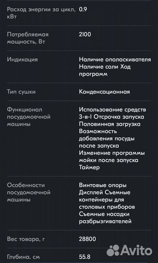 Посудомоечная машина 60 см новая